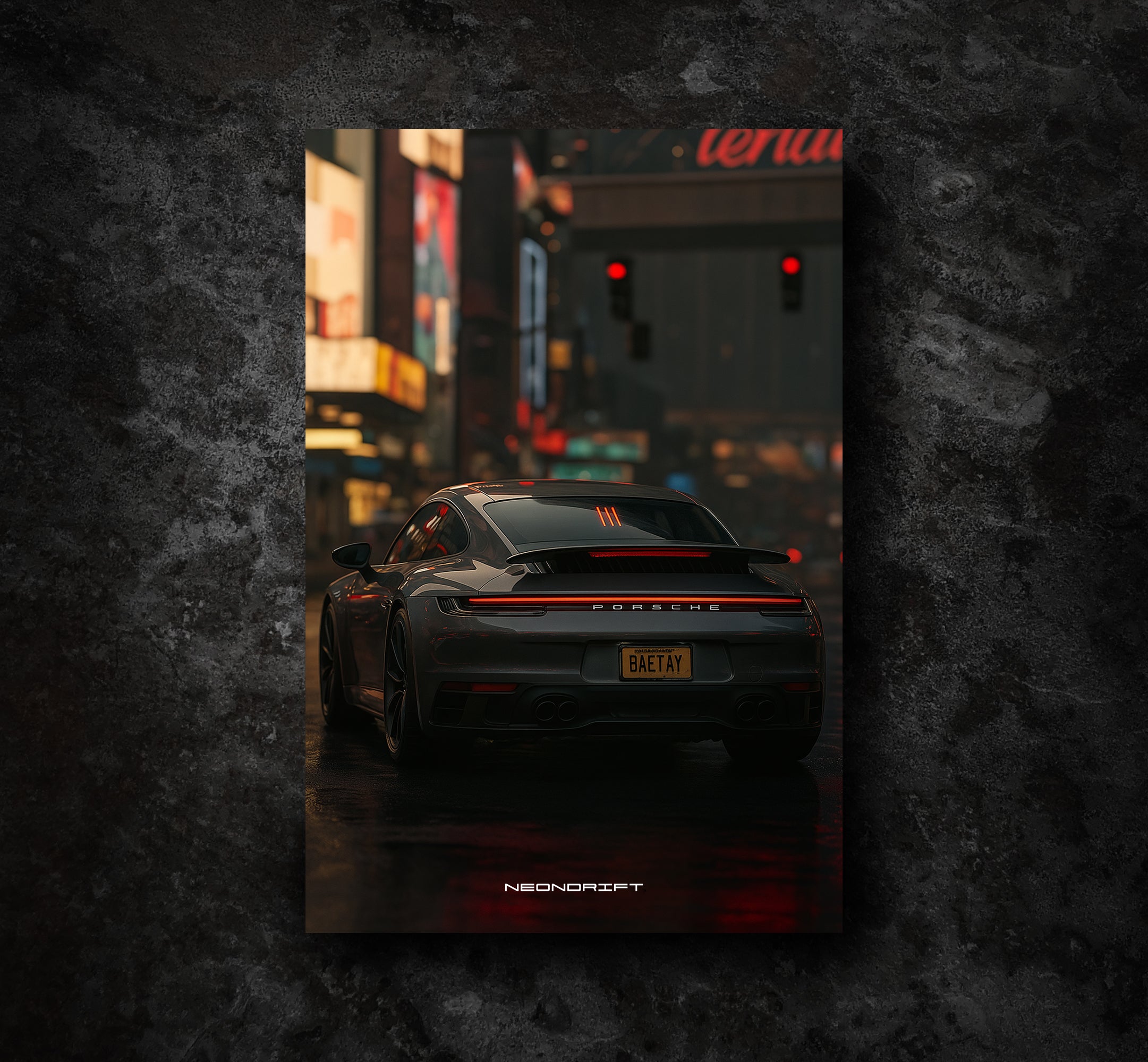 Porsche 911 Night Drive | Neon LED Slika