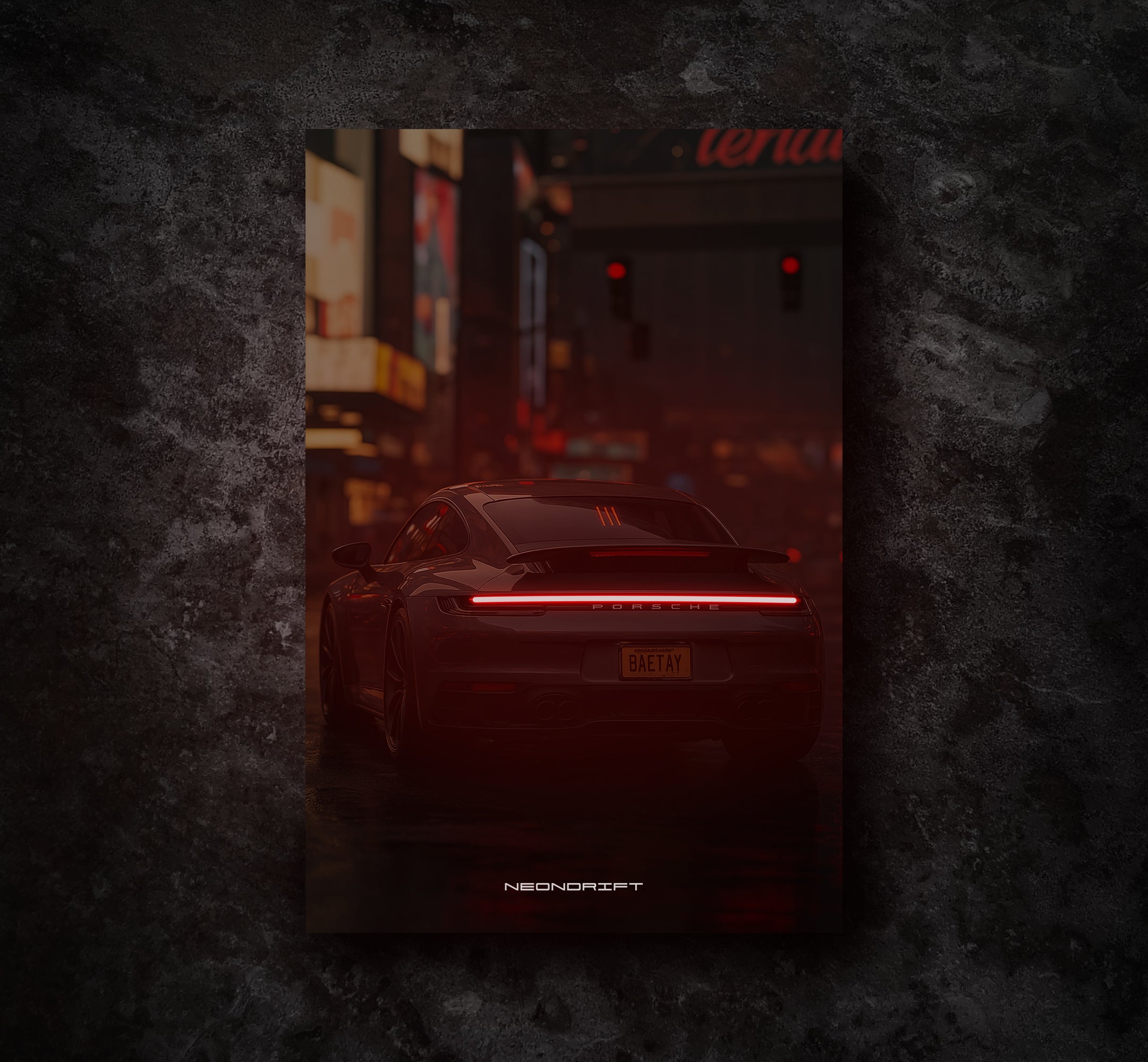 Porsche 911 Night Drive | Neon LED Slika